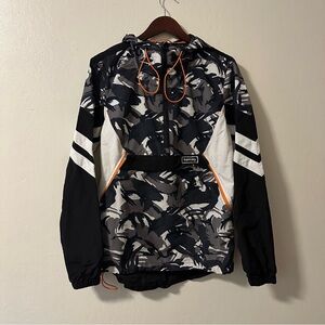 Superdry Camouflage Windbreaker Jacket with Orange Accents